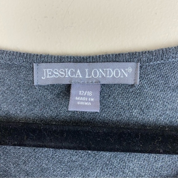 NWOT Jessica London Cashmere blend Poncho Blouse Top 12/16 - Picture 2 of 7